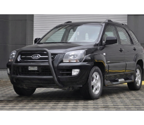 Кенгурятник WT018 Black (нерж.) для Kia Sportage 2004-2010 рр