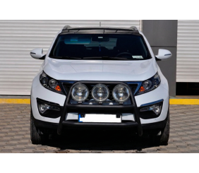 Кенгурятник WT018 Black (нерж.) для Kia Sportage 2010-2015 рр