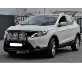 Кенгурятник WT018 Black (нерж) для Nissan Qashqai 2014-2021 рр