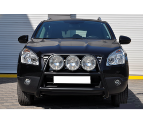 Кенгурятник WT018 Black (нерж.) для Nissan Qashqai 2010-2014 рр