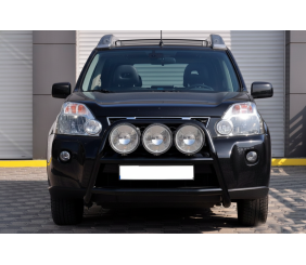 Передній захист WT018 Black (нерж) для Nissan X-trail T31 2007-2014 рр