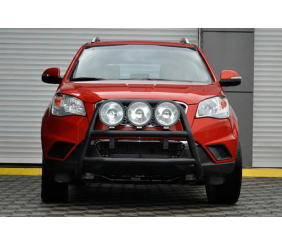 Кенгурятник WT018 Black (нерж.) для SsangYong Korando 2010-2019 рр