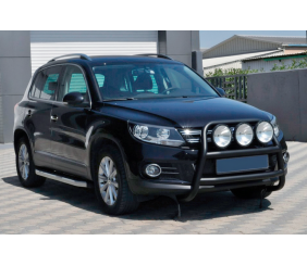 Кенгурятник WT018 Black (нерж) для Volkswagen Tiguan 2007-2016 рр