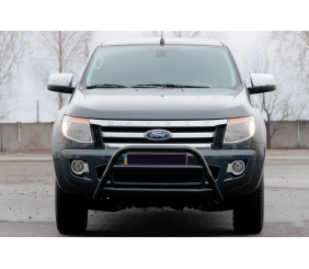 Передній захист WT022 Black (нерж.) для Ford Ranger 2011-2022 рр