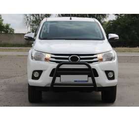 Передній захист WT023 Black (нерж) для Toyota Hilux 2015- рр