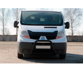 Кенгурятник QT-Spec Black (нерж.) для Nissan Primastar 2002-2014 рр