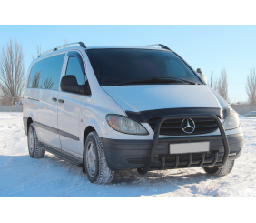 Кенгурятник XL-WT025 Black (нерж.) для Mercedes Vito W639 2004-2014 рр