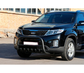 Кенгурятник WT021 Black (нерж.) для Kia Sorento II XM 2009-2014 рр