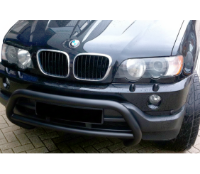 Кенгурятник WT015 Black (нерж) для BMW X5 E53 1999-2006 рр