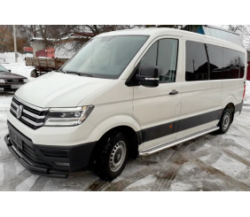 Передній захист ST085 Black (нерж) для Volkswagen Crafter 2016- рр