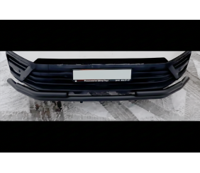 Передній захист ST008 Black (нерж) для Volkswagen Crafter 2006-2016 рр