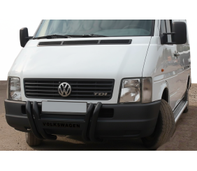 Кенгурятник WT011 Black (нерж) для Volkswagen LT 1995-2006 рр