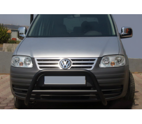 Кенгурятник WT005 Black (нерж) для Volkswagen Caddy 2004-2010 рр