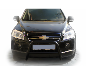 Передня дуга WT005 Black (нерж.) для Chevrolet Captiva 2006-2019 рр