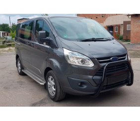 Кенгурятник WT006 Black (нерж) для Ford Custom 2013-2022 рр