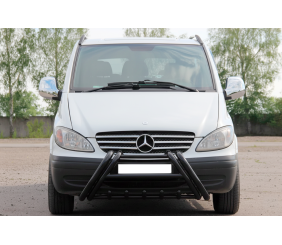 Кенгурятник WT01 Black (нерж.) для Mercedes Vito W639 2004-2014 рр