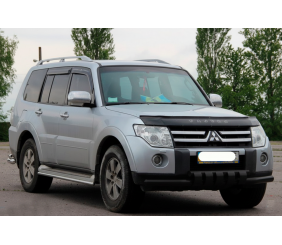 Передній захист ST015-13 Black (нерж.) для Mitsubishi Pajero Wagon IV 2006-2021 рр
