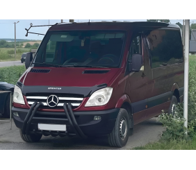 Кенгурятник F1-01M Black (2006-2013, нерж.) для Mercedes Sprinter W906 рр