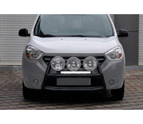 Кенгурятник WT022 Black (нерж.) для Renault Dokker 2013-2022 рр