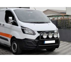 Кенгурятник WT022 Black (нерж.) для Ford Custom 2013-2022 рр