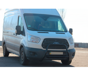 Кенгурятник WT022 Black (нерж.) для Ford Transit 2014- рр