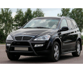 Кенгурятник WT022 Black (нерж) для SsangYong Kyron 2005-2014 рр