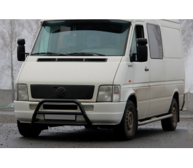 Кенгурятник WT022 Black (нерж) для Volkswagen LT 1995-2006 рр