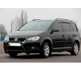 Кенгурятник WT022 Black (нерж) для Volkswagen Touran 2003-2010 рр