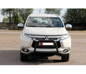 Кенгурятник WT022 Black (нерж) для Mitsubishi Pajero Sport 2015- рр