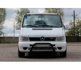 Кенгурятник WT022 Black (нерж.) для Mercedes Vito W638 1996-2003 рр