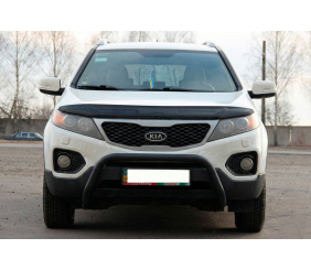 Кенгурятник WT007 Black (нерж.) для Kia Sorento II XM 2009-2014 рр
