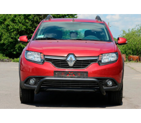 Передня дуга WT007 Black (нерж.) для Dacia Sandero 2013-2020 рр