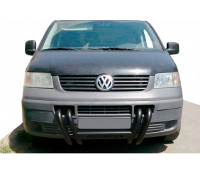 Кенгурятник ST006-04 ніздрі Black (нерж) для Volkswagen T5 Transporter 2003-2010 рр