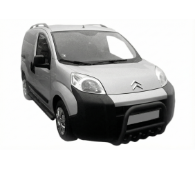 Передня дуга QT006 Black (нерж.) для Citroen Nemo 2007-2017 рр