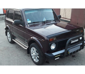Кенгурятник QT006 Black (нерж.) для Lada Niva та Urban 1977- рр