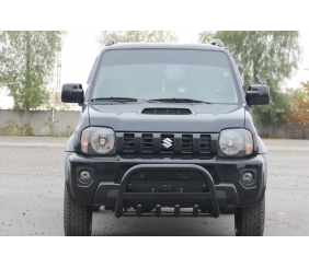 Кенгурятник QT006 Black (нерж) для Suzuki Jimny 1998-2018 рр