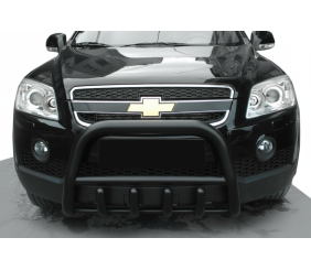 Передня дуга QT006 Black (нерж.) для Chevrolet Captiva 2006-2019 рр