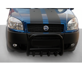Передня дуга QT006 Black (нерж.) для Fiat Doblo I 2005-2010 рр