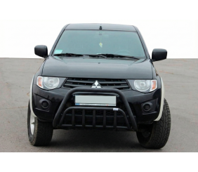 Кенгурятник Black (нерж.) для Mitsubishi L200 2006-2015 рр