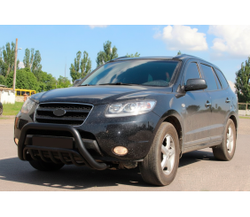 Кенгурятник WT002 Black (нерж.) для Hyundai Santa Fe 2 2006-2012 рр