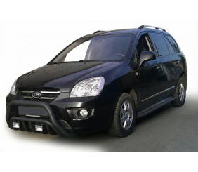 Кенгурятник WT002 Black (нерж) для Kia Carens 1999-2012 рр