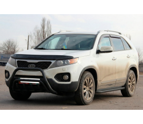 Кенгурятник WT002/2 Black (нерж.) для Kia Sorento II XM 2009-2014 рр