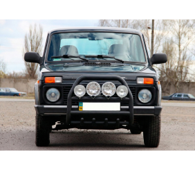 Кенгурятник QT007 Black (нерж.) для Lada Niva та Urban 1977- рр