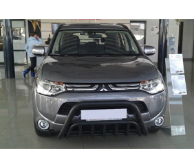 Кенгурятник WT002 Black (нерж.) для Mitsubishi Outlander 2012-2021 рр