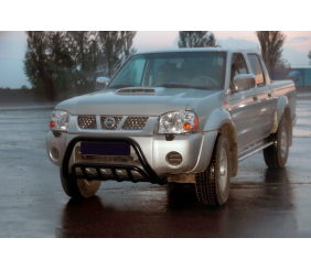 Кенгурятник WT002 Black (нерж) для Nissan NP300 1999-2015 рр