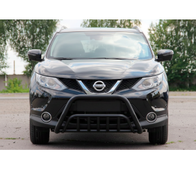 Кенгурятник WT002 Black (нерж) для Nissan Qashqai 2014-2021 рр