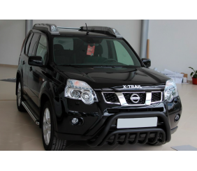 Передній захист WT002 Black (нерж) для Nissan X-trail T31 2007-2014 рр