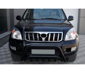 Кенгурятник низький WT002 Black (нерж) для Toyota Land Cruiser Prado 120 2002-2009 рр
