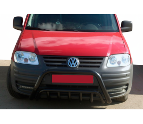 Кенгурятник WT002 Black (нерж) для Volkswagen Caddy 2004-2010 рр