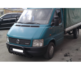 Кенгурятник WT002 Black (нерж) для Volkswagen LT 1995-2006 рр